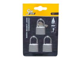 Juego de 3 Candados Sea Lock 30mm misma Llave