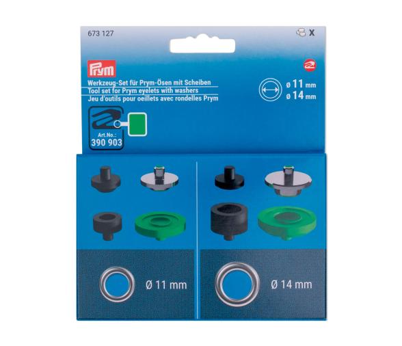 Prym Juego de Herramientas de Ojetes con Arandelas Ø 11 y 14 mm