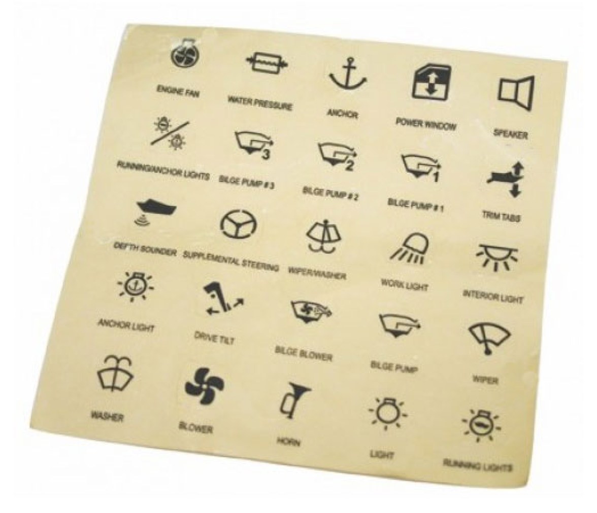 Juego de Etiquetas de Funcion para Interruptor 15A LED