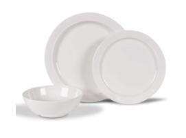 Kampa Set Vajilla Blanco Antideslizante 12 pc