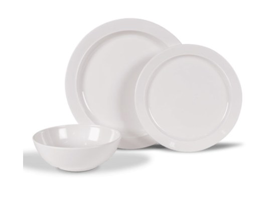 Kampa Set Vajilla Blanco Antideslizante 12 pc
