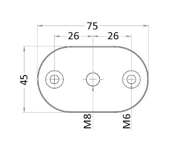 Kit 2 placas + Tornillos para Asas de Elevación