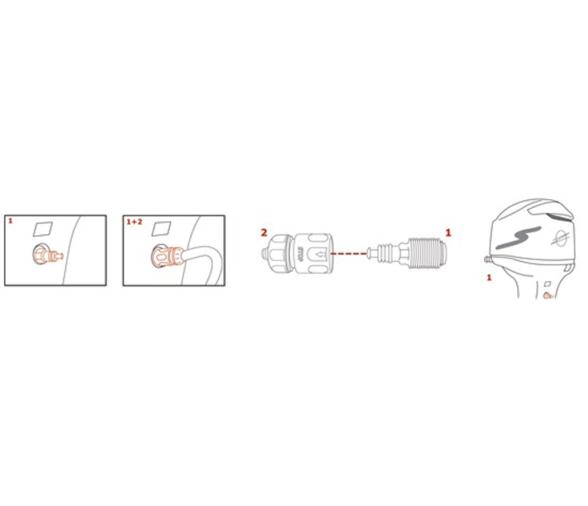 Kit conexion enjuagado para motor