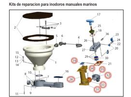 Kit D de Servicio para Inodoro Manual LT