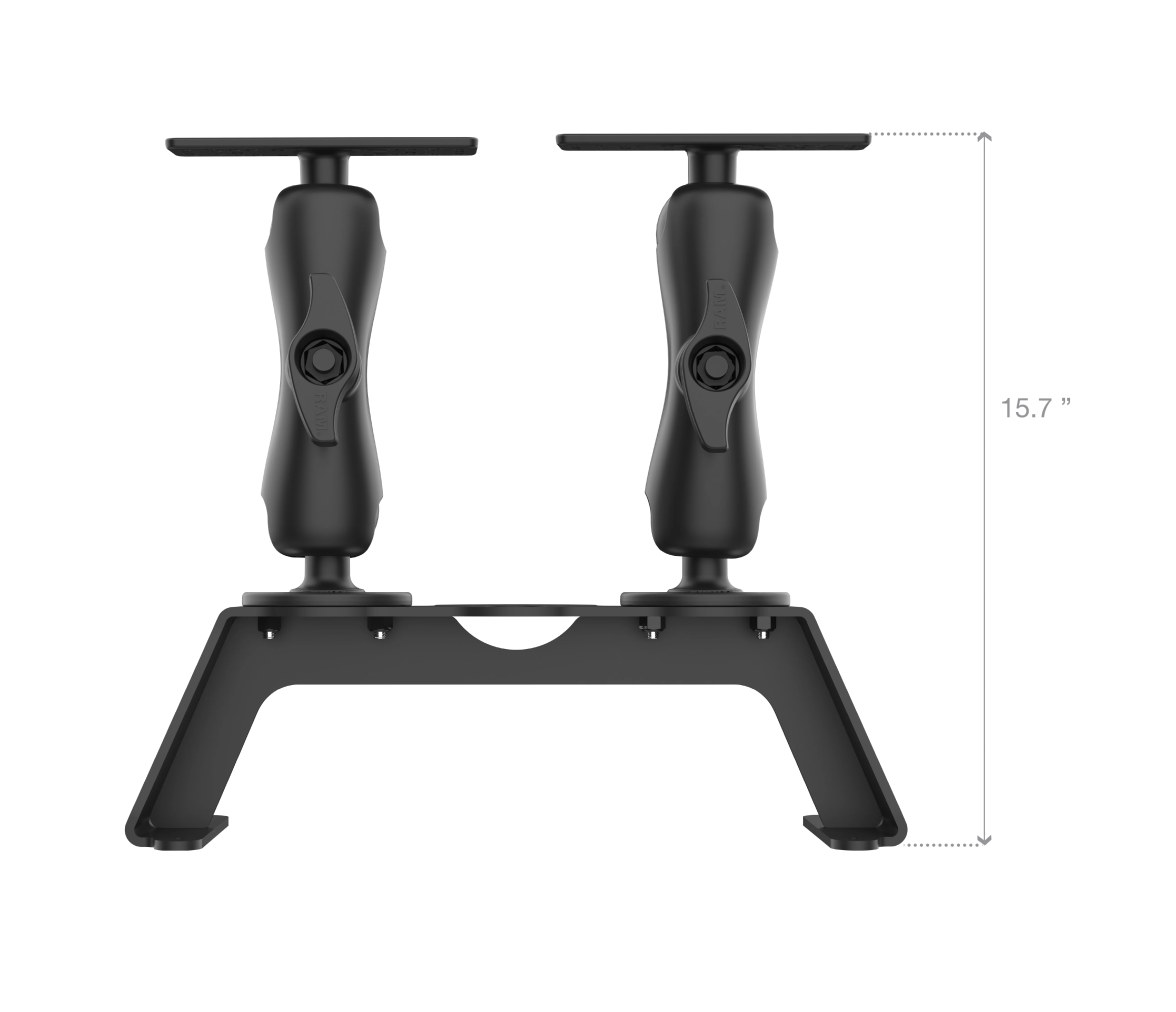 Kit de cubierta para localizador de peces de RAM con doble soporte para electrón