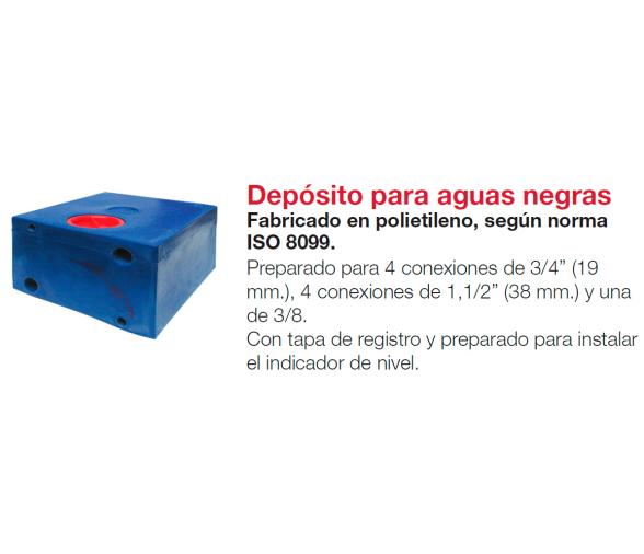 Kit Deposito de Aguas Negras Completo 130 Litros