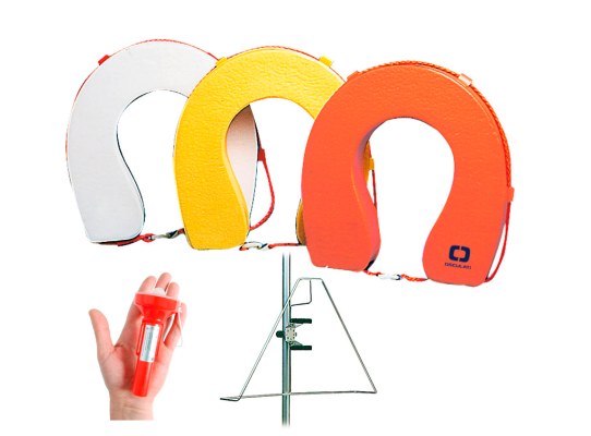 Kit Herradura Estandar de PVC con Soporte y Luz Flotante Kit Herradura Estandar de PVC con Soporte y Luz Flotante