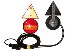 Kit luces traseras para remolque, kit magnético con triangulos.