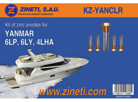 Kit de Anodos para Yanmar 6LP, 6LY, 4LHA​