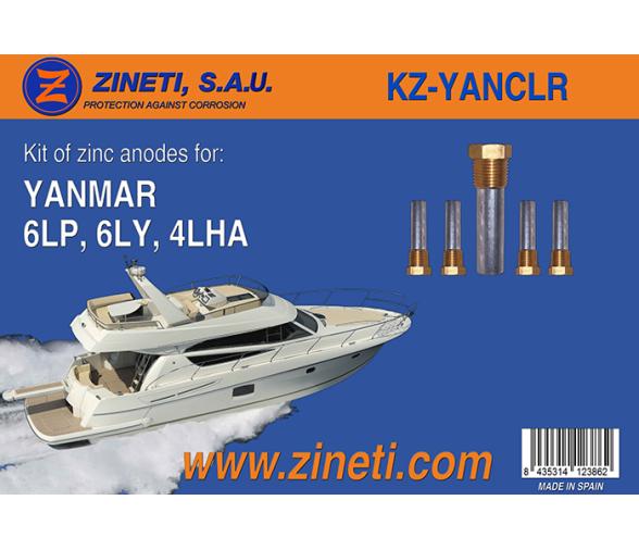 Kit de Anodos para Yanmar 6LP, 6LY, 4LHA​
