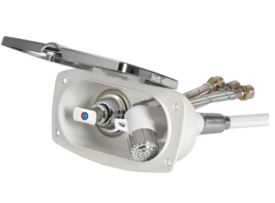 Chromed New Edge Shower Set with Mixer