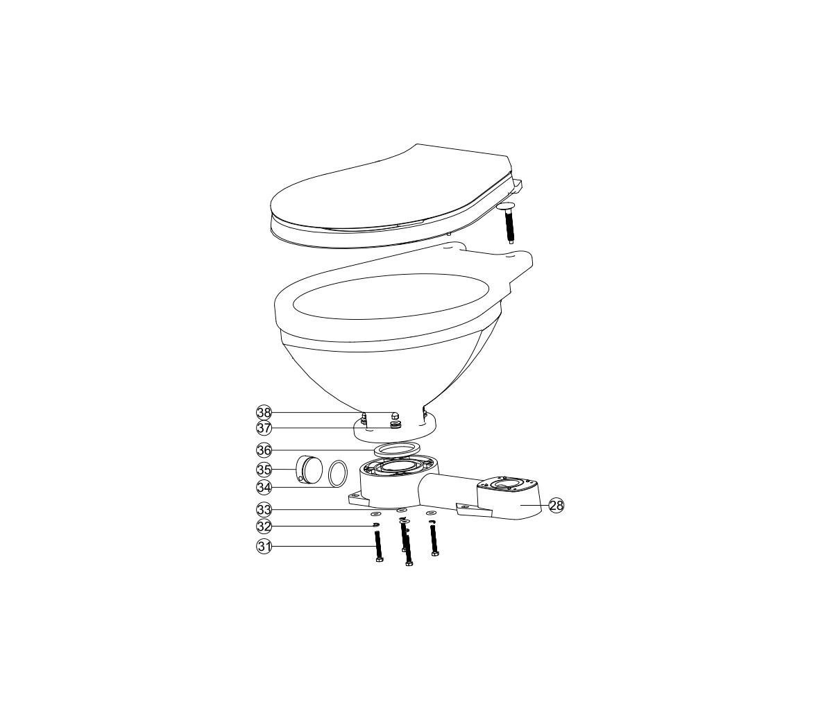 Kit E Montaje para Base de Inodoro Manual LT
