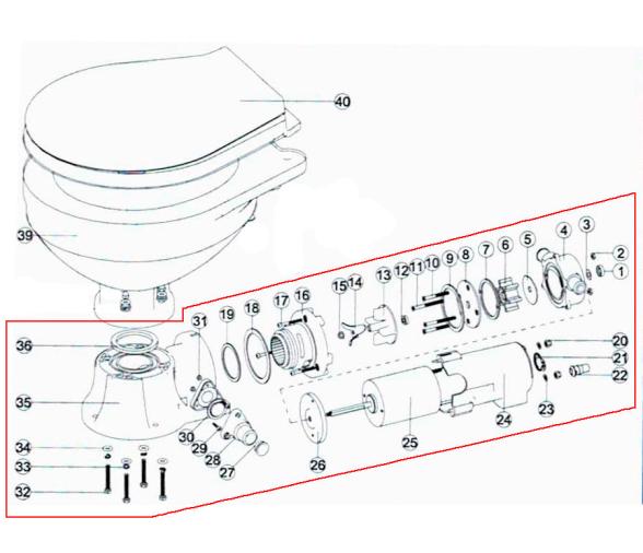 Kit Reparacion para inodoros electricos LT