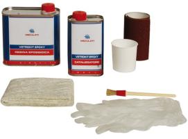 Epoxy resin kit for fiberglass repairs