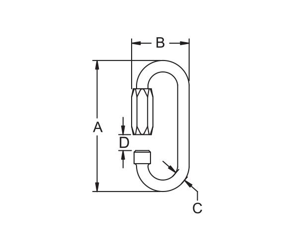 Kong Eslabón rapido ovalado Acero Inoixdable