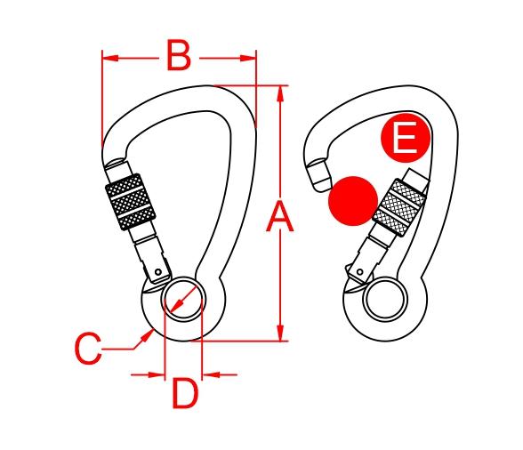 Kong Mosquetón Aluminio Trapper Bent Gate
