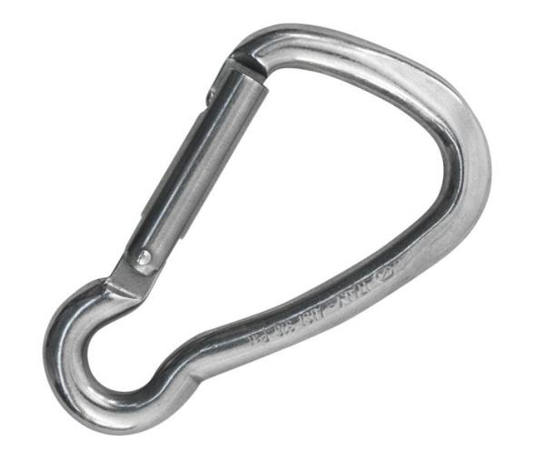 Kong Mosquetón en acero inoxidable asimétrico