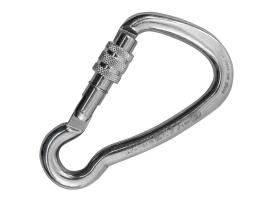 Kong Mosquetón en acero inoxidable asimétrico Seguro de Rosca