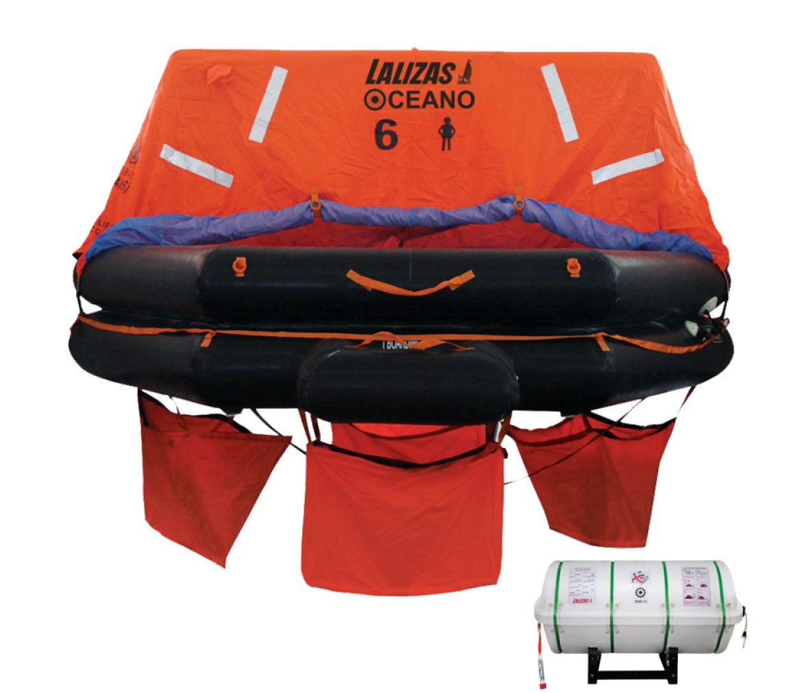 LALIZAS Balsa salvavidas SOLAS OCEANO, Tirar por la borda, SOLAS/MED - MER