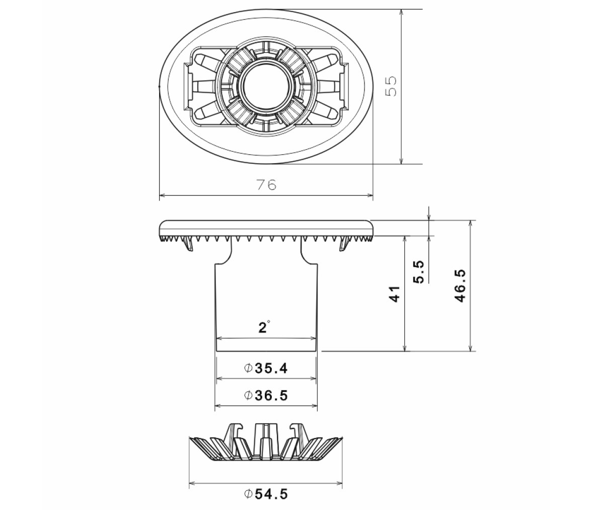 Base para luz intermitente de chaleco salvavidas LALIZAS 72348