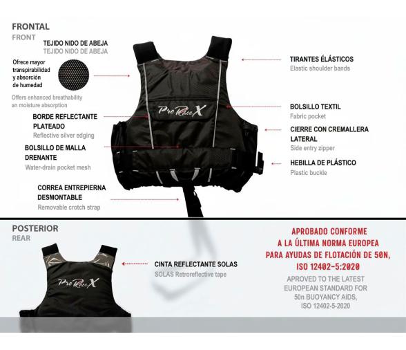 Lalizas Chaleco Salvavidas Pro Race X 50N
