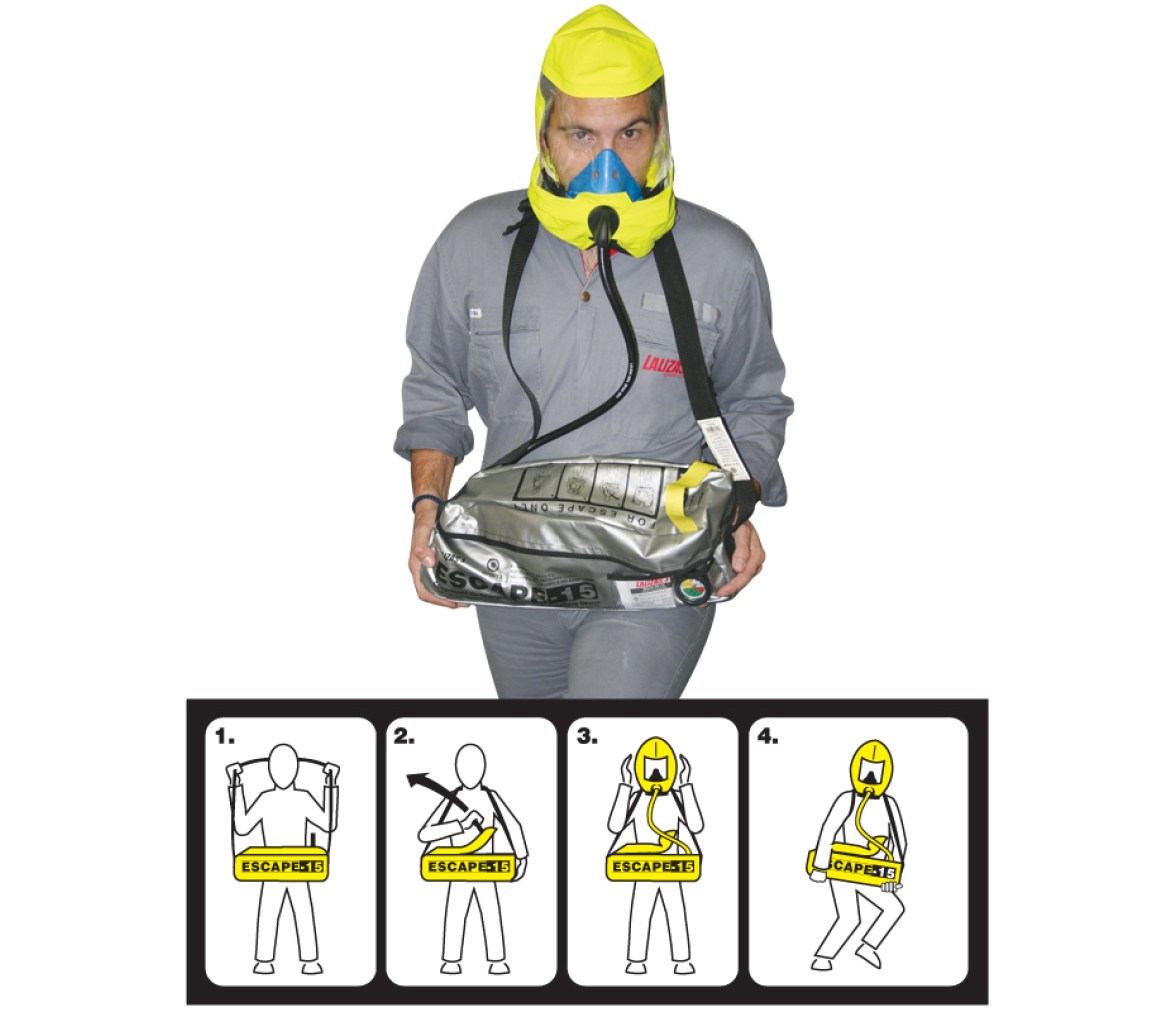 LALIZAS Equipo de respiración para evacuación de emergencia ESCAPE-15 (EEBD)