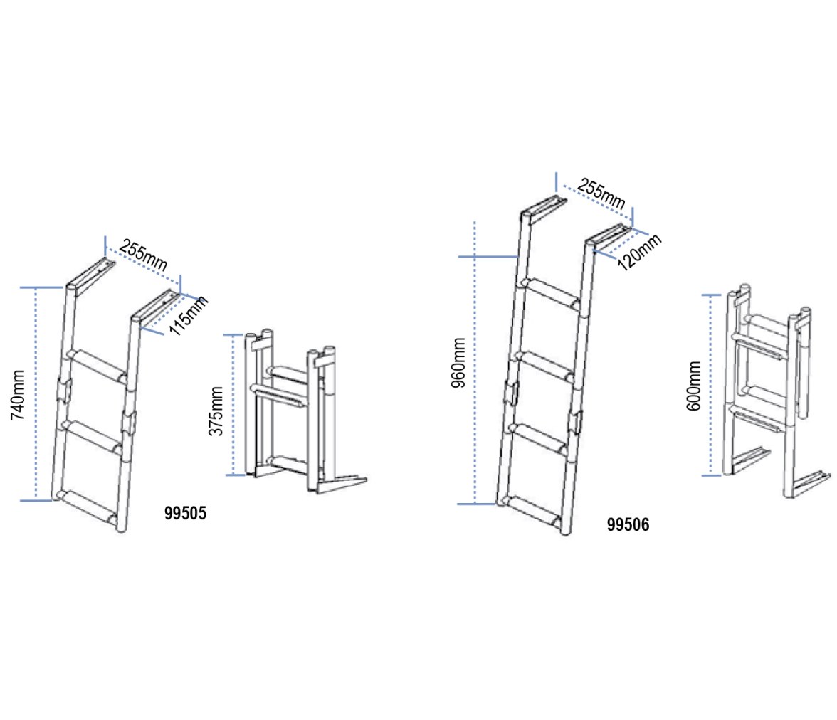 Lalizas Escalera Plegable Inox 316