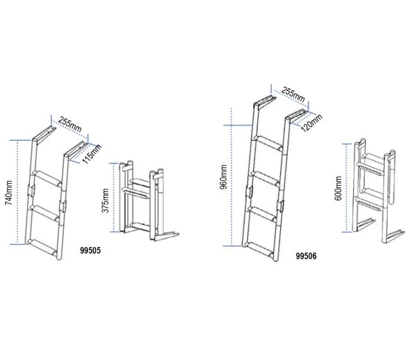 Lalizas Escalera Plegable Inox 316