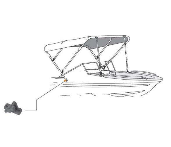 Lalizas Gozne de Cubierta con Palomilla para Toldo