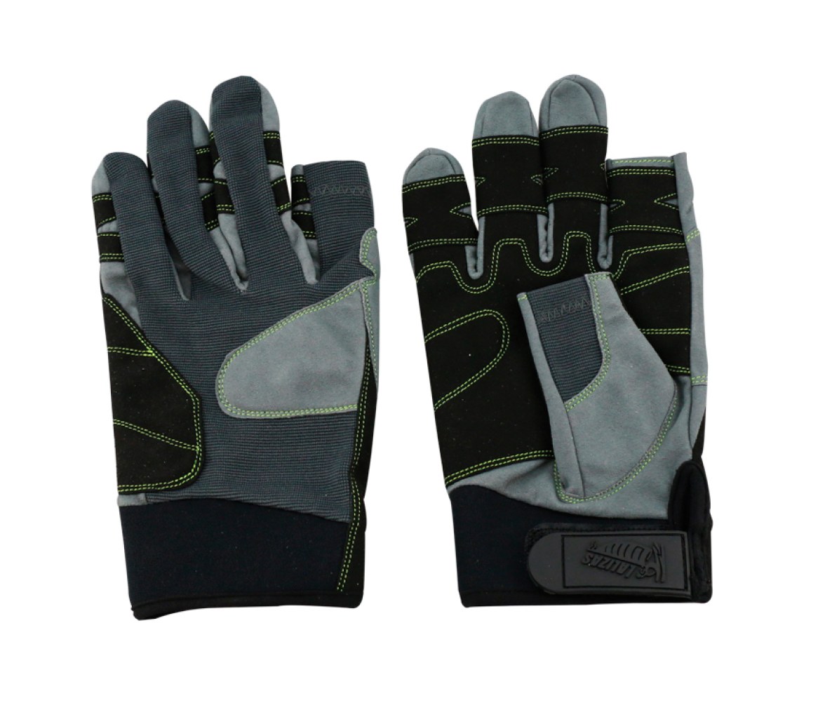 Lalizas Guantes 2 Dedos Cortos Amara Gris Negro