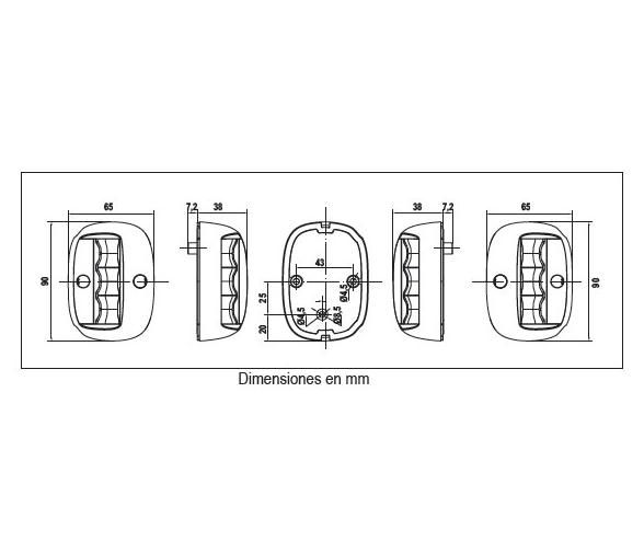 Lalizas Luces Babor-Estribor Laterales 112,5 FOS LED 20