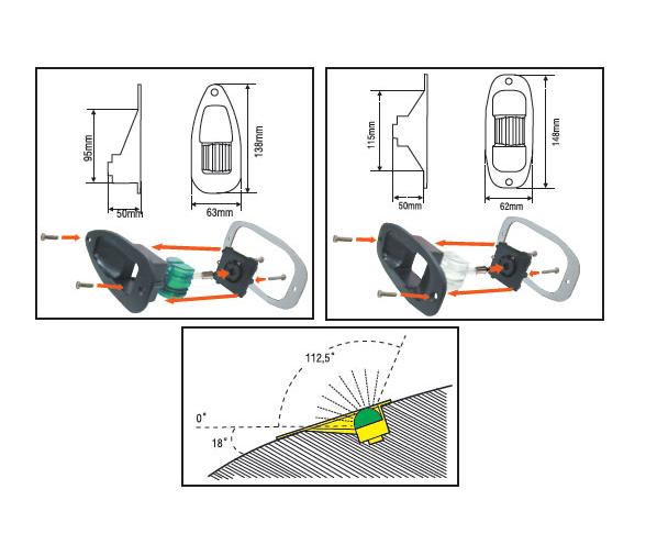 Lalizas Luces de Navegacion de Montaje Vertical Eye Lalizas