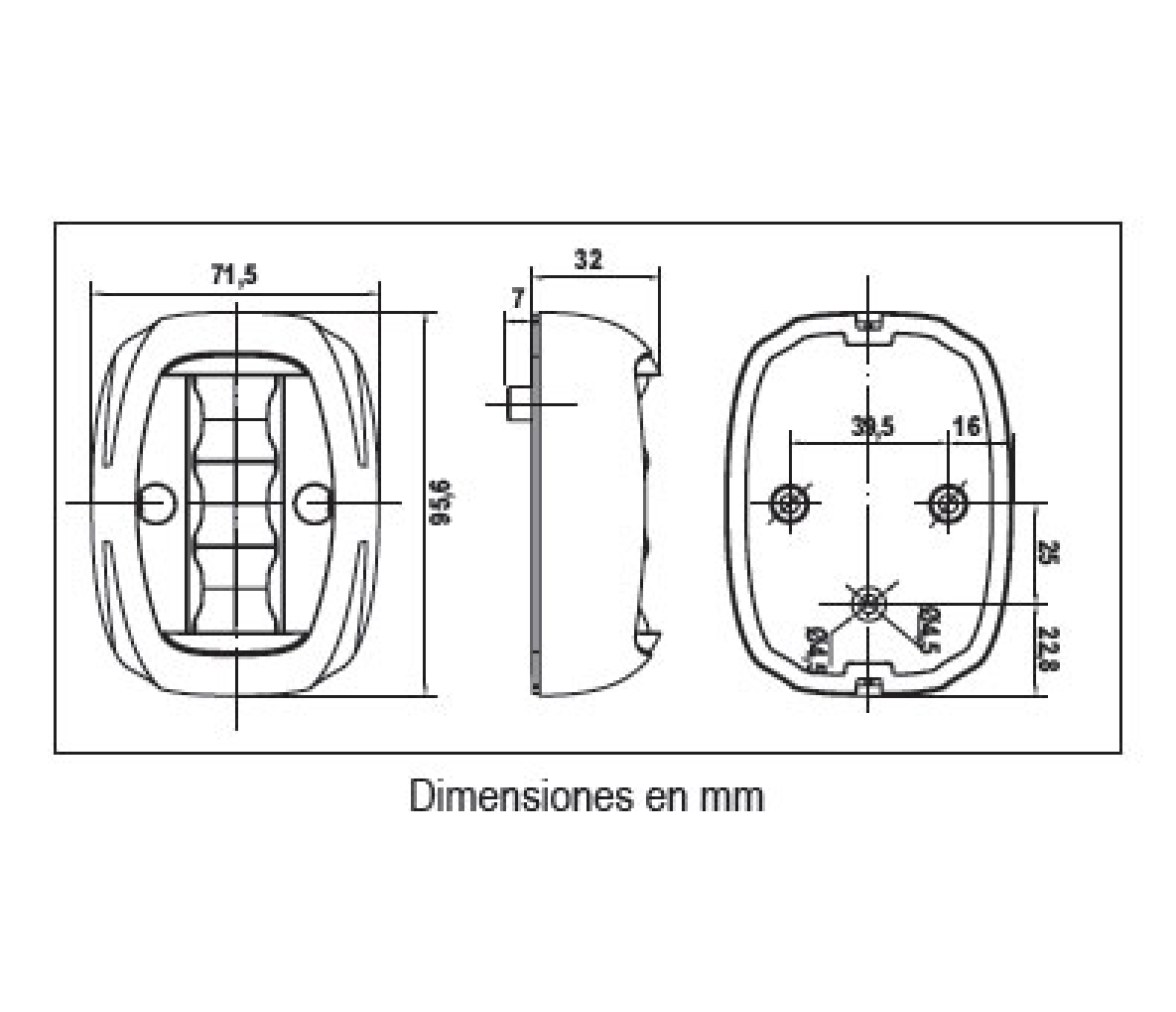 Lalizas Luz Alcance Montaje Vertical 135 FOS LED 20