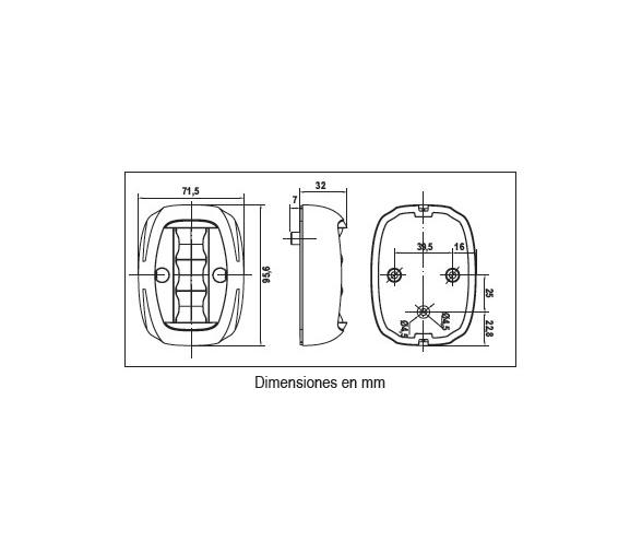 Lalizas Luz Alcance Montaje Vertical 135 FOS LED 20