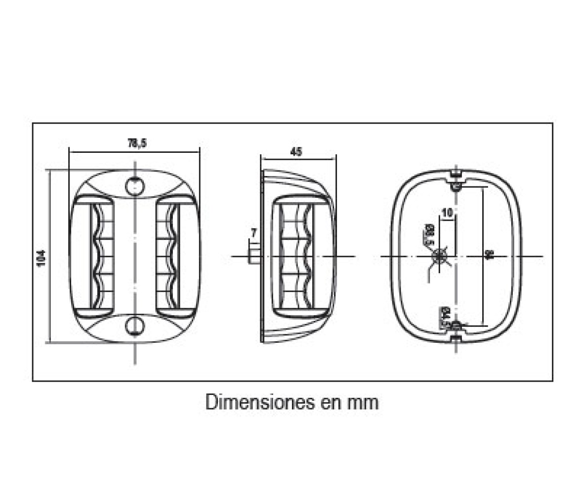 Lalizas Luz Bi-Color Montaje Vertical FOS LED 20