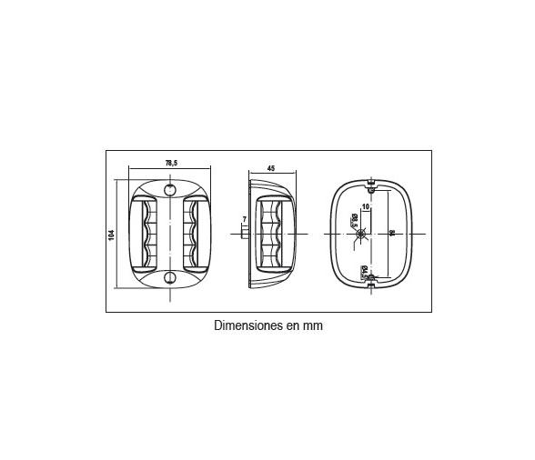Lalizas Luz Bi-Color Montaje Vertical FOS LED 20