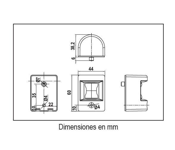 Lalizas Luz de Alcance Montaje Vertical 135 Grados FOS LED 12