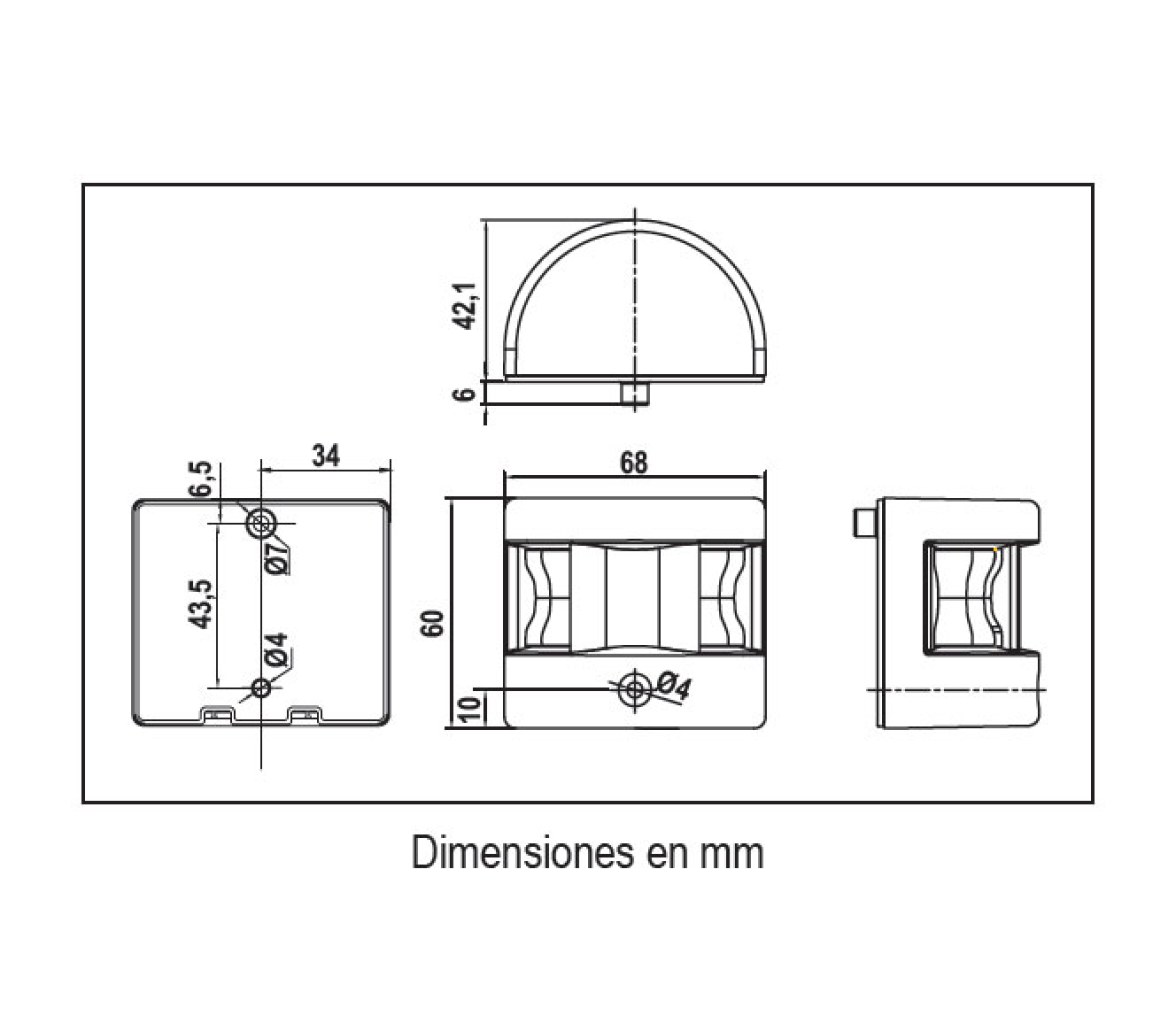 Lalizas Luz de Tope 225 Grados FOS LED 12