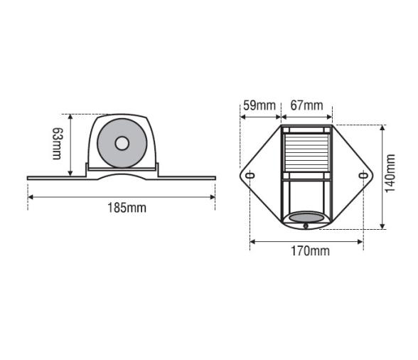 Lalizas Luz de Tope + Luz de Cubierta Combinadas