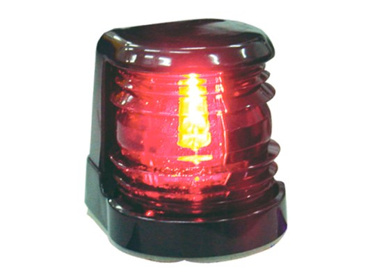 Red Portboard Navigation Light, Black