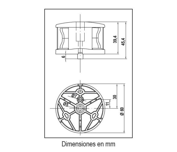 Lalizas Luz Todo Horizonte 360 Grados FOS LED 12