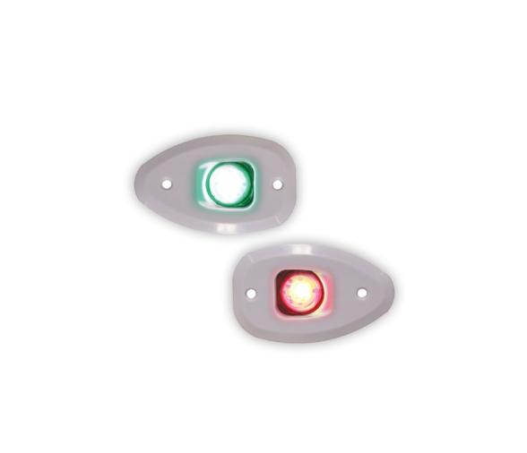 Lalizas Micro LED 12 juego luces babor y estribor 112.5° con agujeros