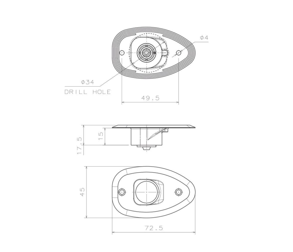 Lalizas Micro LED 12 juego luces babor y estribor 112.5° con agujeros
