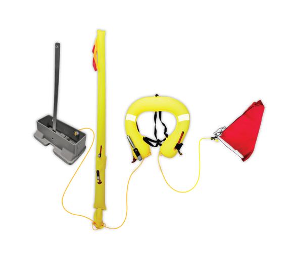 Lalizas MOB Danbuoy y Boya Herradura, gris