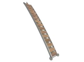 Lalizas Pasarela de Madera con Marco de Aluminio