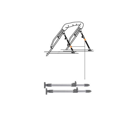 Lalizas Soporte Telescopico con Gozne de Cubierta 28 a 48 Pulgadas
