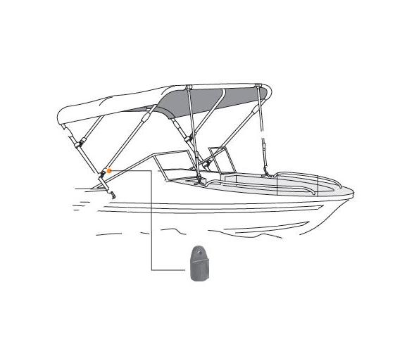 Lalizas Terminal Diametro 19 mm para Toldo