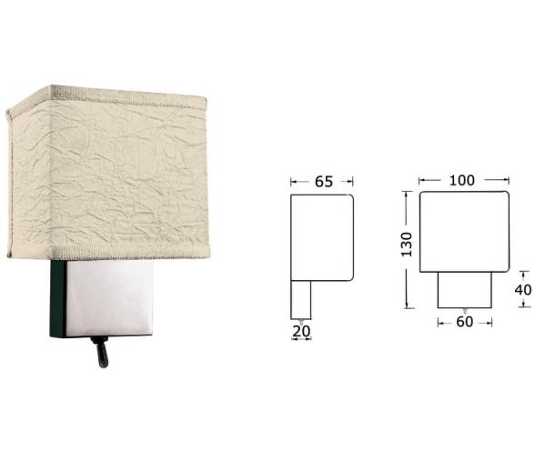 Lampara de Montaje Vertical con Interruptor HELIX