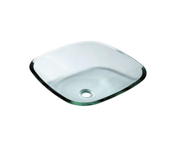Lavabo Cuadrado Bordes Redondeados Cristal