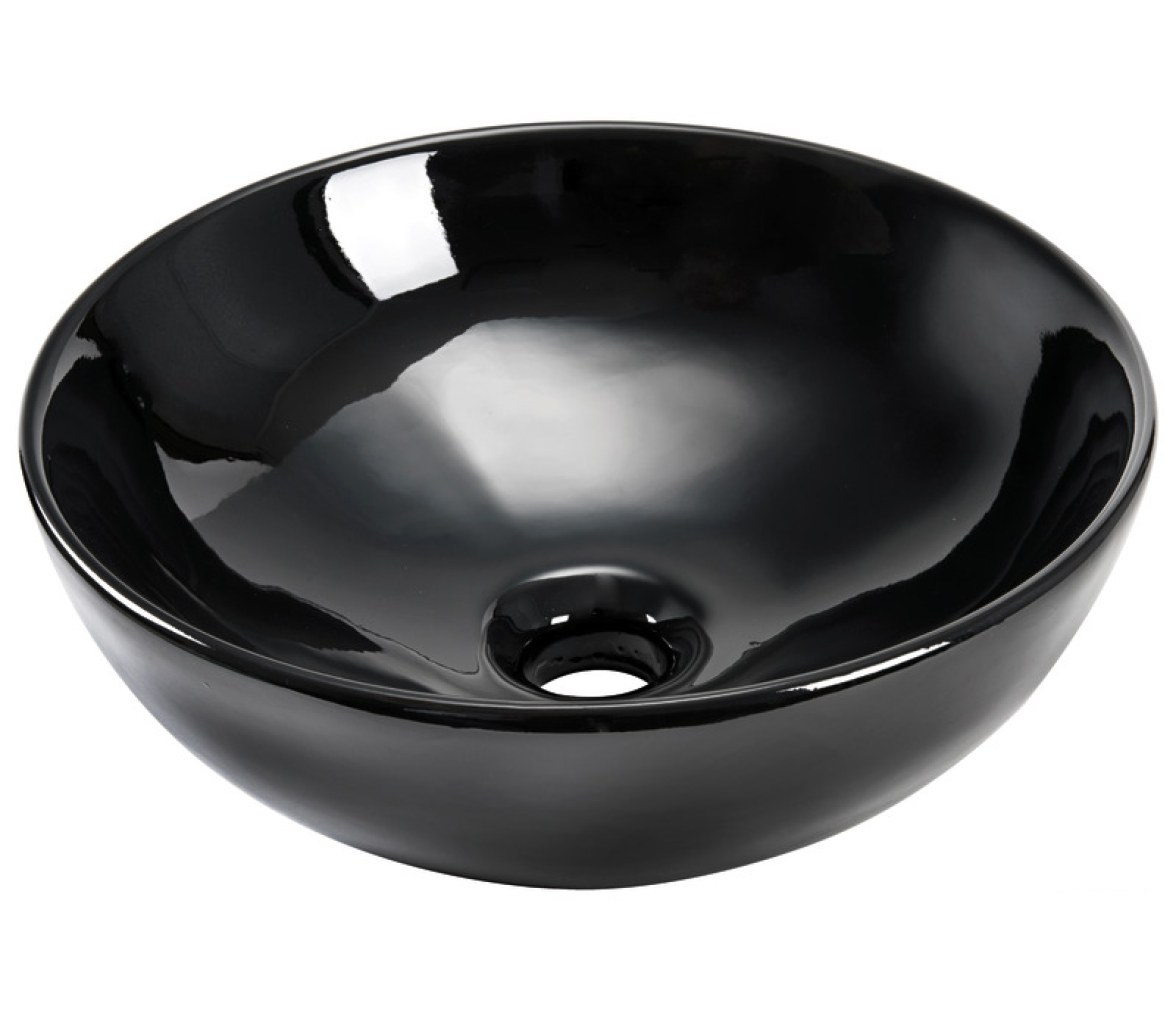 Lavabo hemisferico ceramica negra
